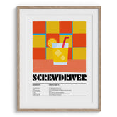 Screwdriver Citrus Twist Framed Art For Wall